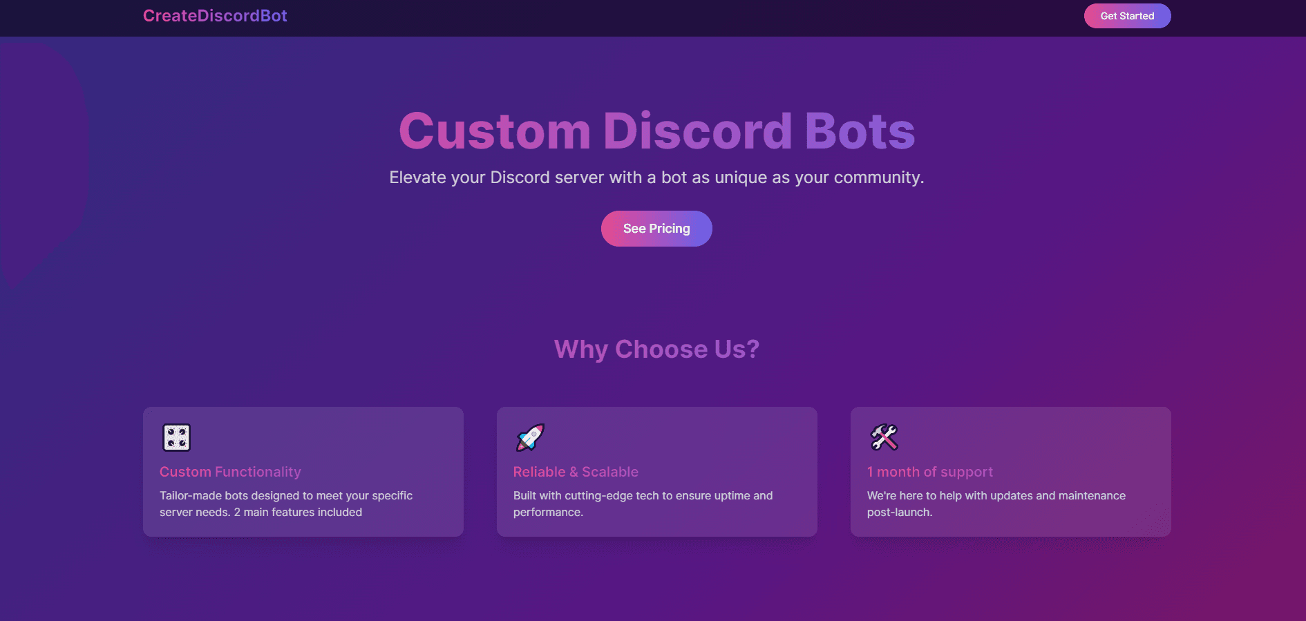 Create Discord Bot project screenshot