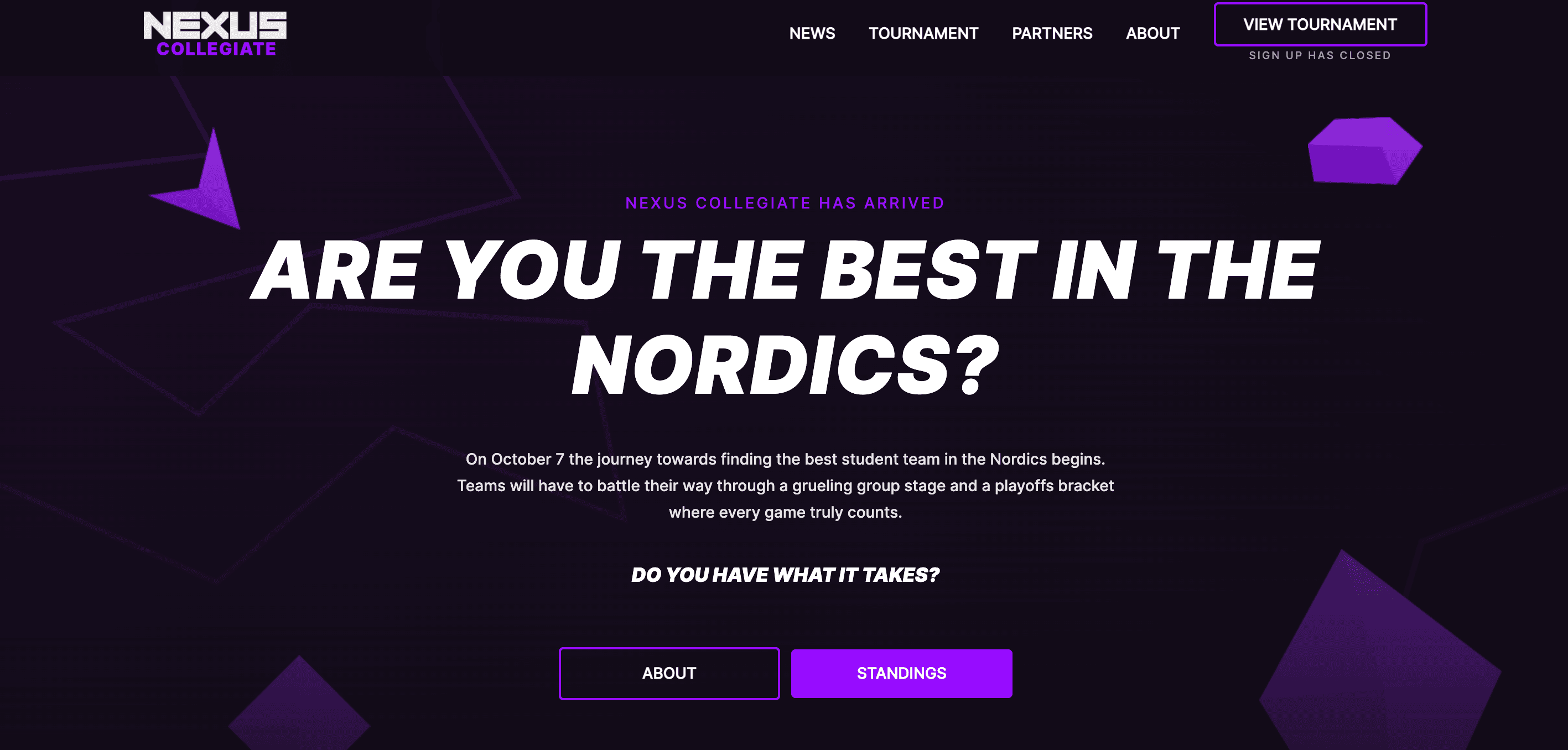 Nexus Collegiate project screenshot