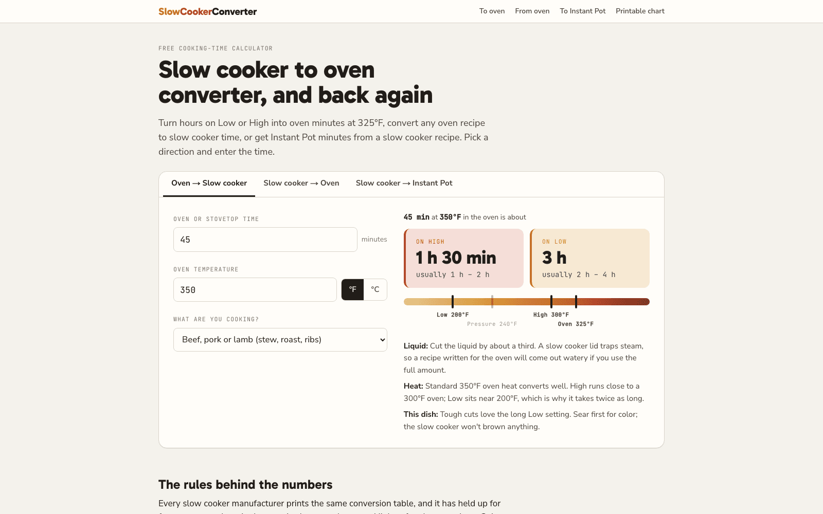 Slow Cooker Converter project screenshot