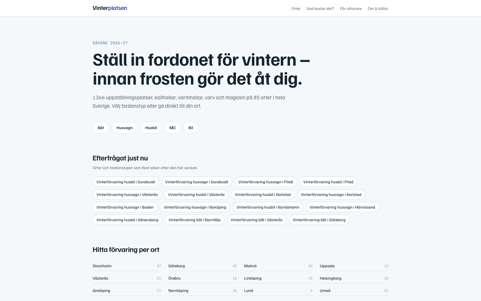 Vinterplatsen project screenshot